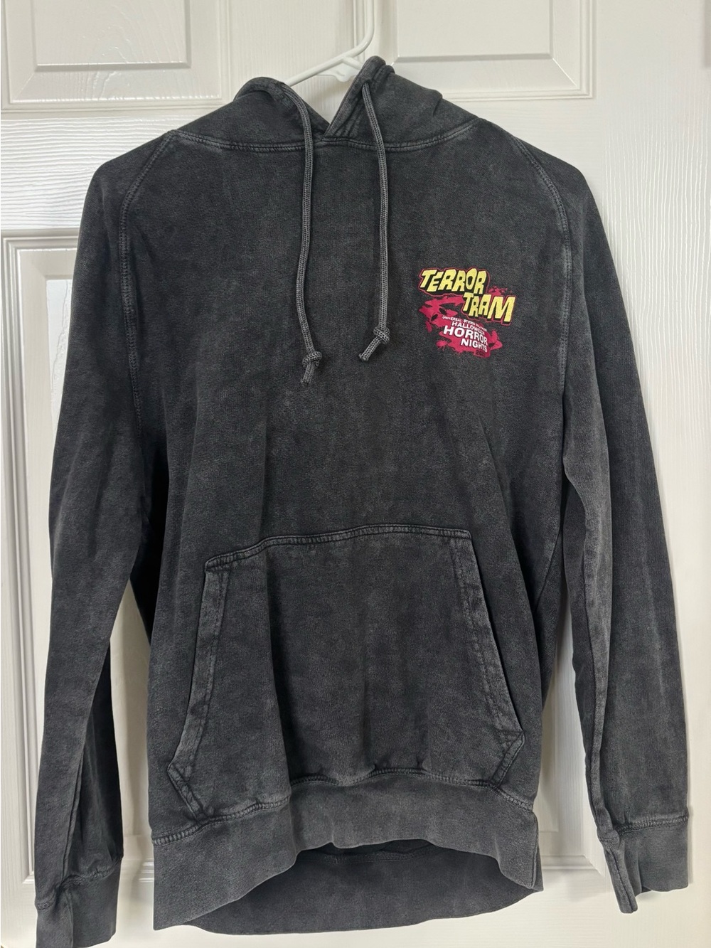 Terror Tram Horror Nights Universal Studios 2023 Graphic Hoodie - Charcoal Gray